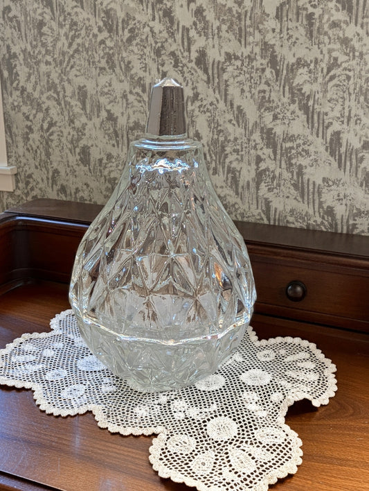 Crystal Diamond Pattern Pear Shaped Trinket Dish