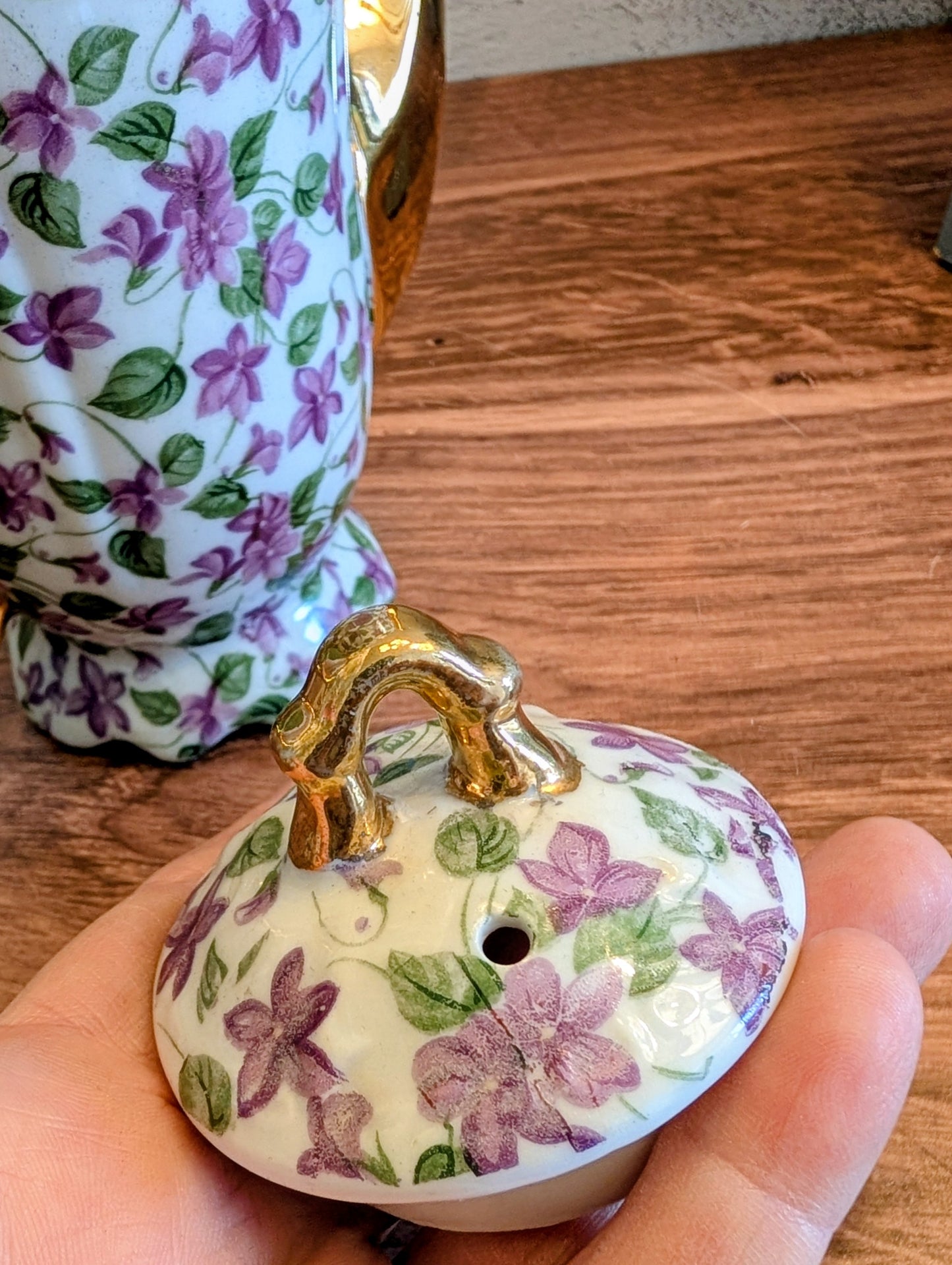 Royal Crown Chinz Violet Teapot