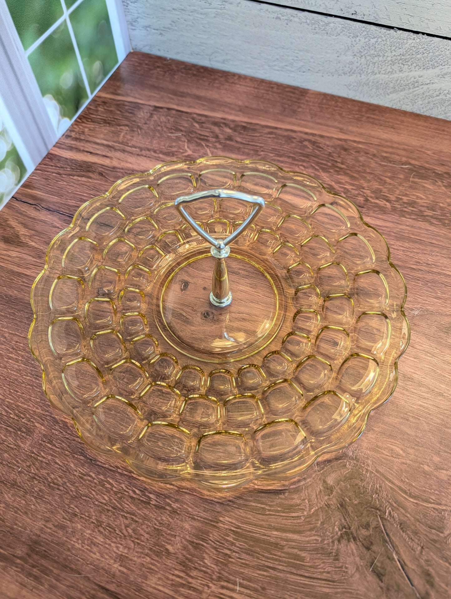 Amber Yellow Federal Glass Tray
