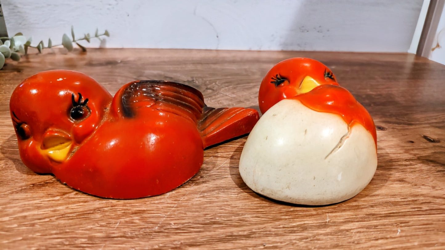Vintage Chalkware Birds