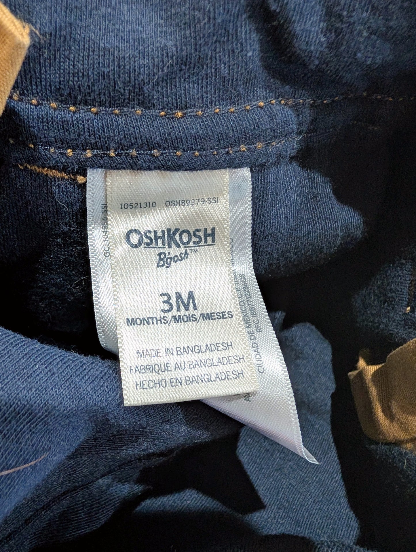 Oshkosh Khaki Overalls 3 mos