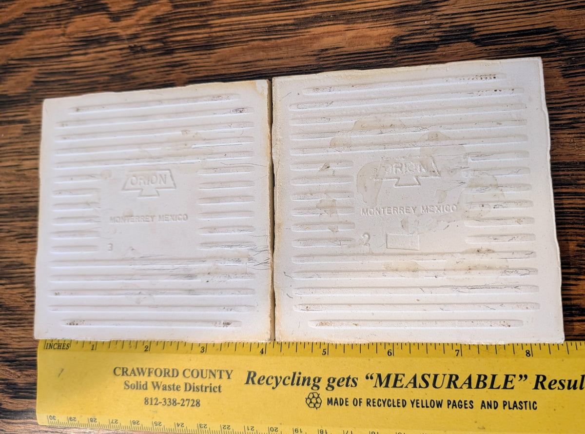 Vintage Mexican Blue & White Tile (set of 2)