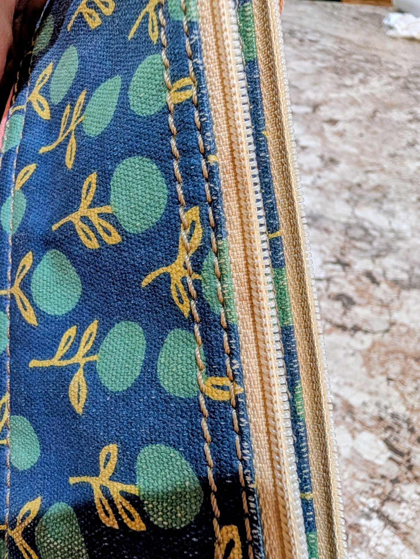 Fossil Key-Par Floral Pattern Crossbody with Canvas Strap