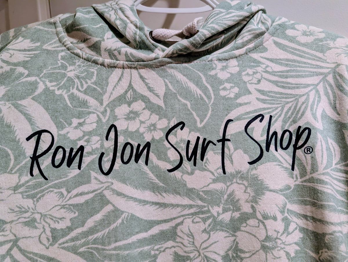 Ron Jon Surf Shop Mint Green and White Size M Lightweight Hoodie NWT
