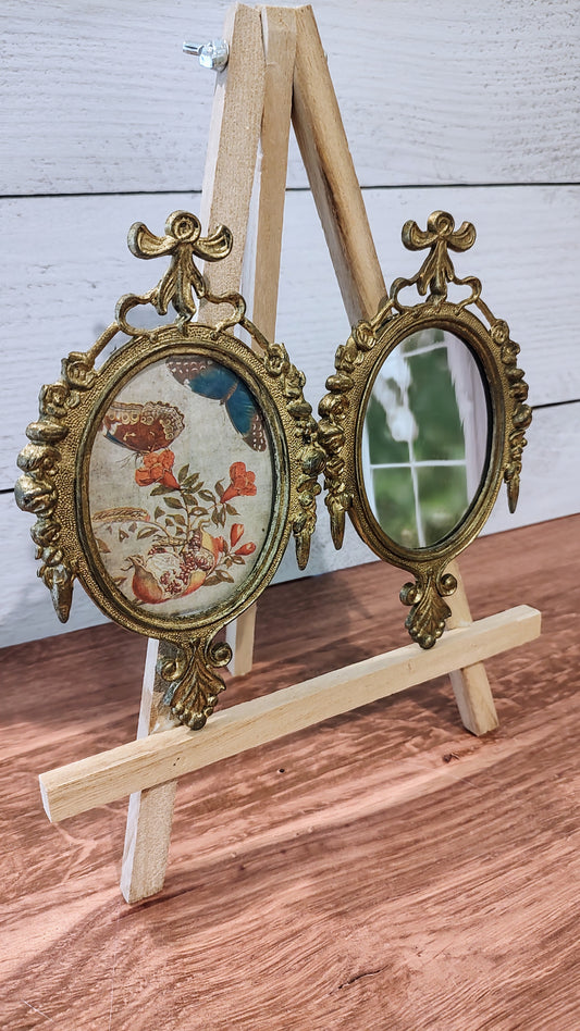 Vintage Mini Mirror and Frame