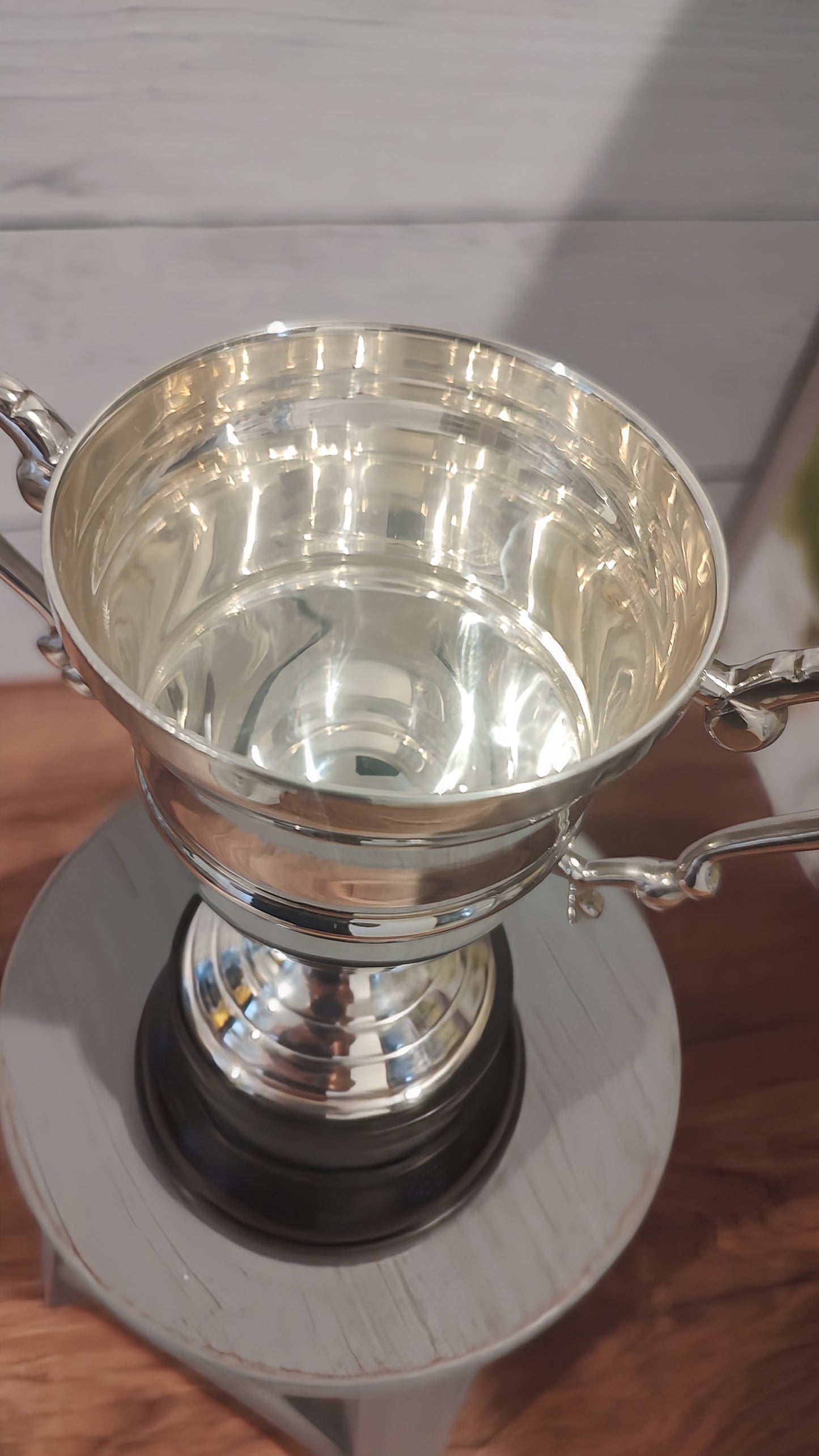 Trophy Silver Metal with Black Metal Base