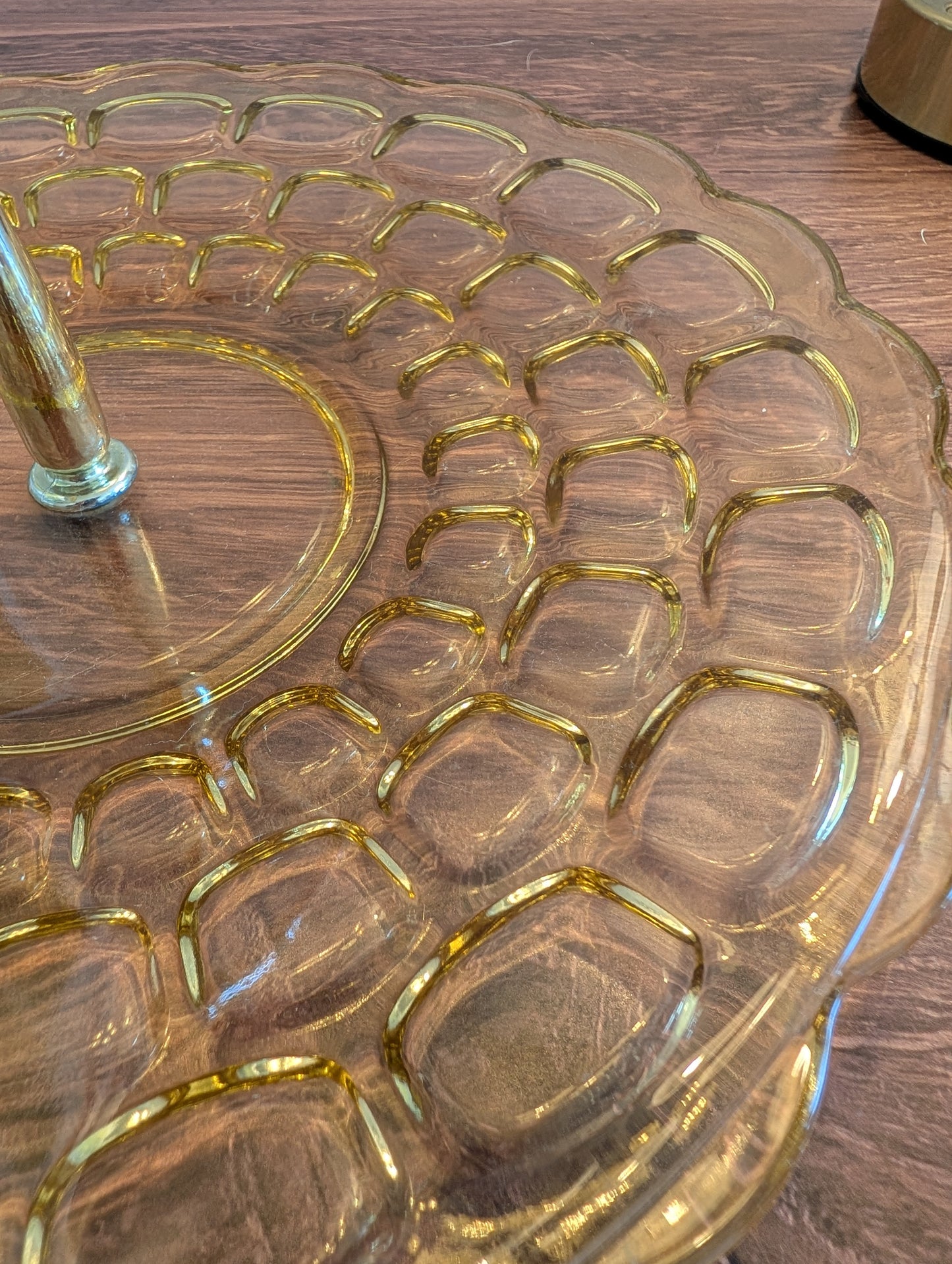 Amber Yellow Federal Glass Tray