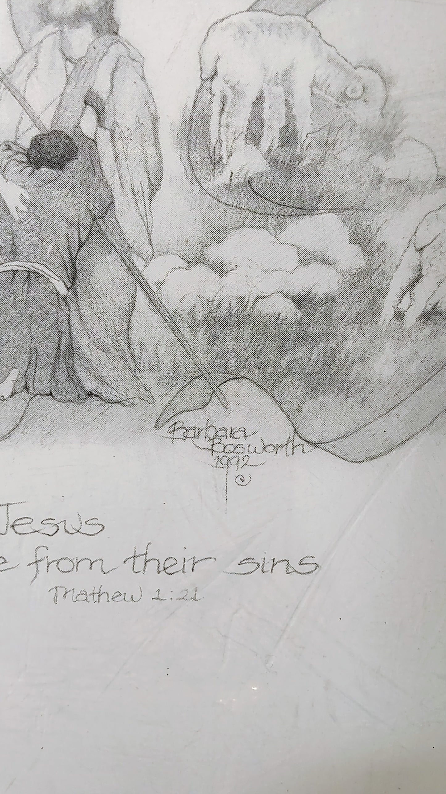 Barbara Bosworth 1992 "Savior" Sketch