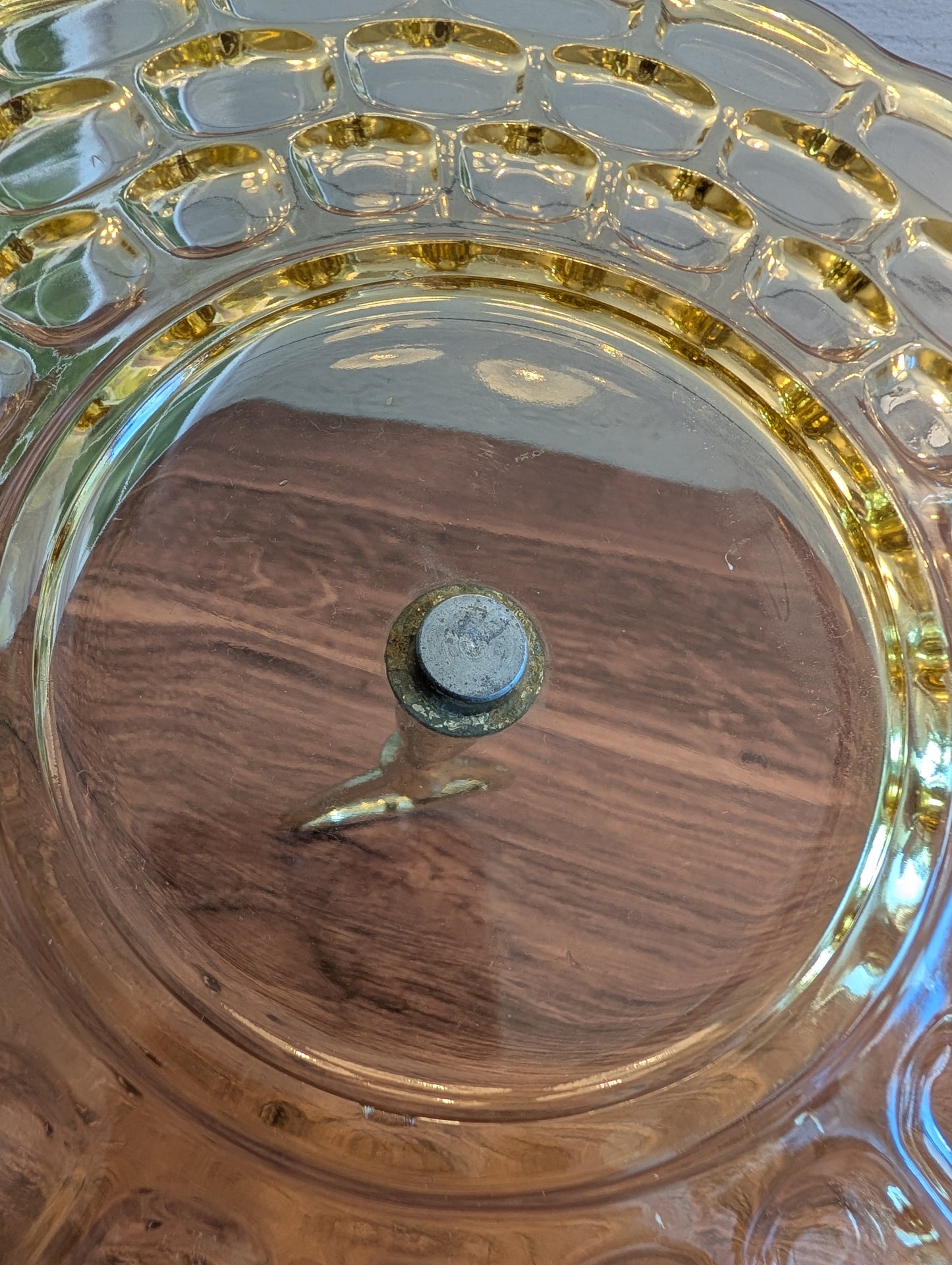 Amber Yellow Federal Glass Tray