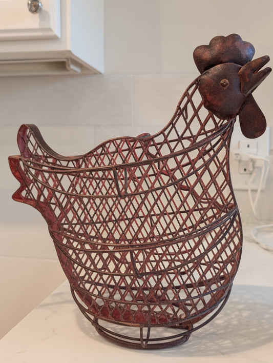 Standing Wire Chicken Egg Holder