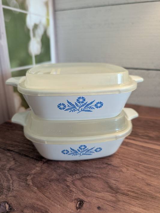 Corning Ware Vintage 1 3/4 cup Storage Dishes