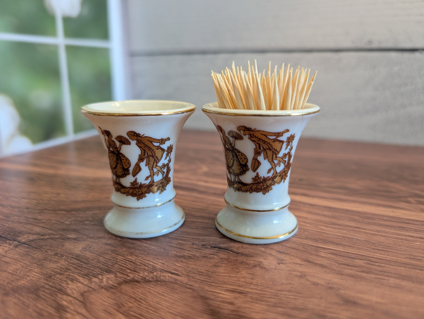 18K Gold Guilded Vintage Toothpick Holders