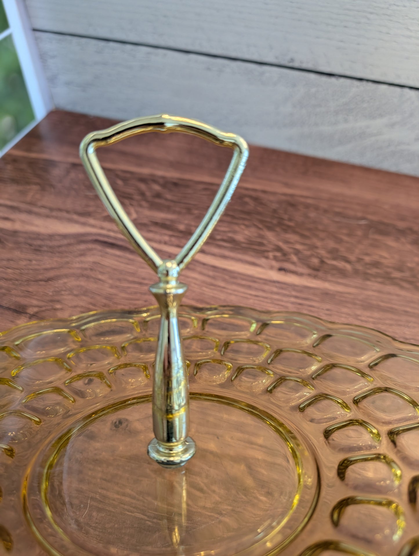 Amber Yellow Federal Glass Tray