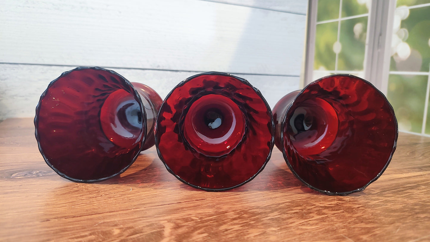 Home Co Ruby Red Votive Holders (set of three)