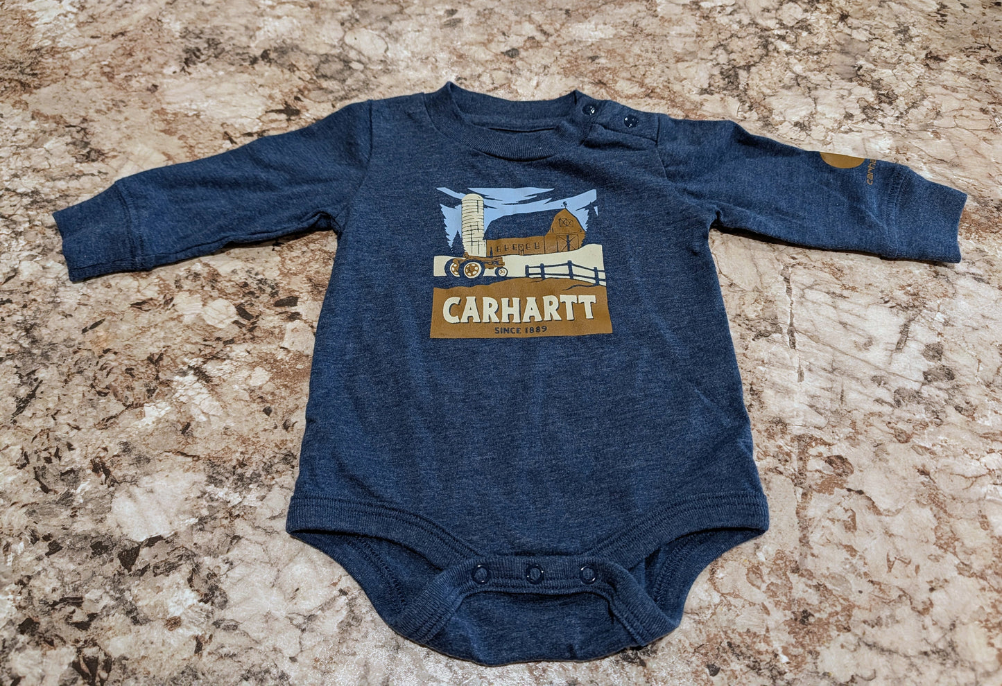 2 Baby Carhartt Onesies Size 3 mos