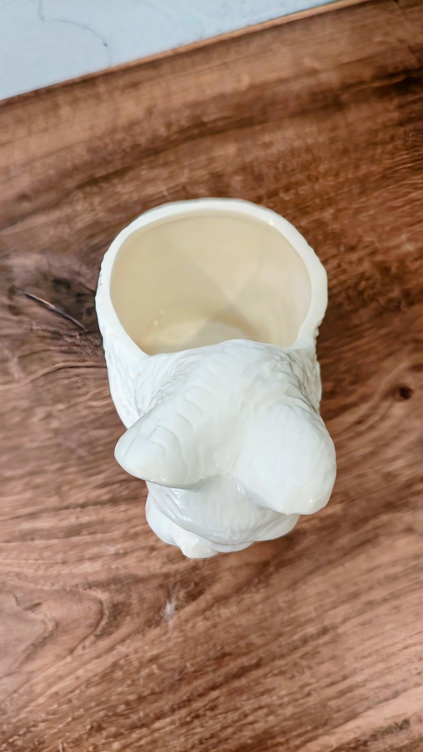 Vintage Cat With Kitten Ceramic Planter